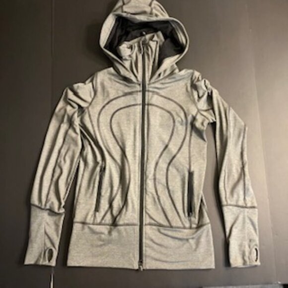 Lululemon Athletica Stride Gray Hoodie Jacket size 2 - Picture 1 of 6